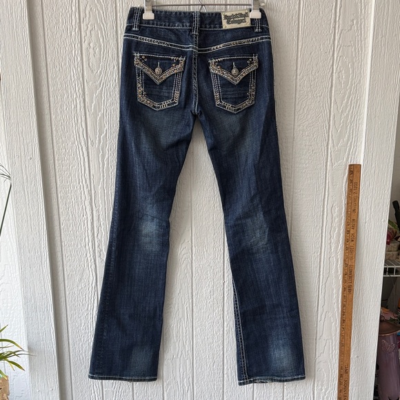 Rock & Roll Cowgirl Denim - Rock and Roll Cowgirl Low Rise Bootcut Rhinestone denim jeans sz 26 x 36
